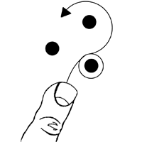 Wrapping over top dot